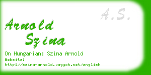 arnold szina business card